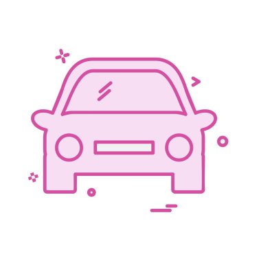 Araba yassı ikon vektör çizimi 