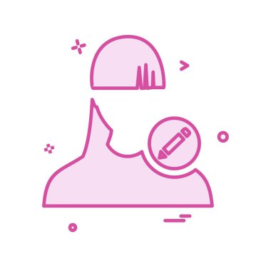 Kullanıcı simgesi tasarım vektörünü düzenle 