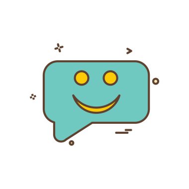 emoji simge vektör tasarımı SMS sohbet