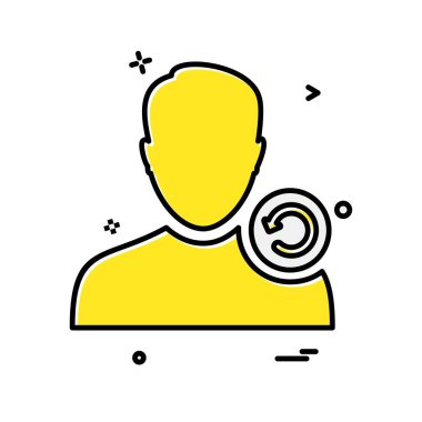 Avatar erkek simge tasarım vektörü