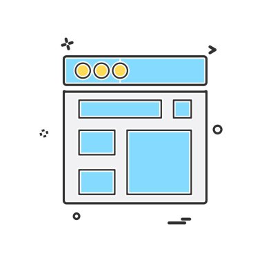 Web düzeni simge tasarım vektörü