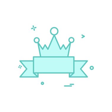 rozet taç simge tasarlamak vektör