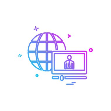 Küre simge tasarlamak vektör