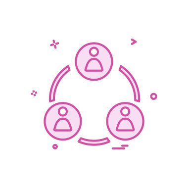 Grup avatar simge tasarlamak vektör