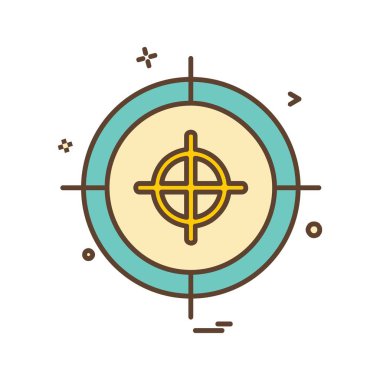 Hedef simge tasarım vektörü 