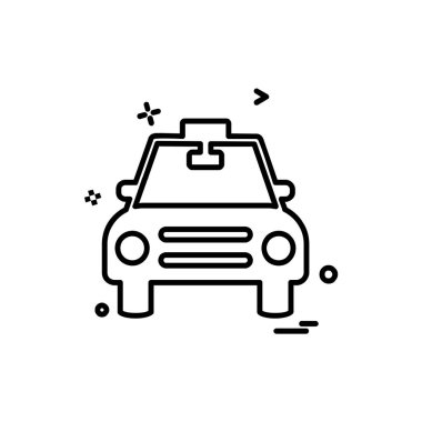 Araç simgesi tasarım, renkli vektör çizim