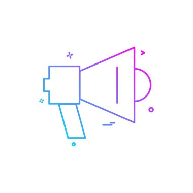 Hoparlör simgesi tasarım, renkli vektör çizim 