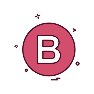 B simge tasarlamak vektör