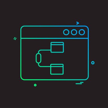 Web yerleşim simgesi tasarım vektörü