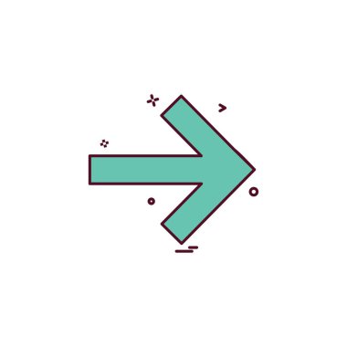 Ok simgesi tasarım vektörü