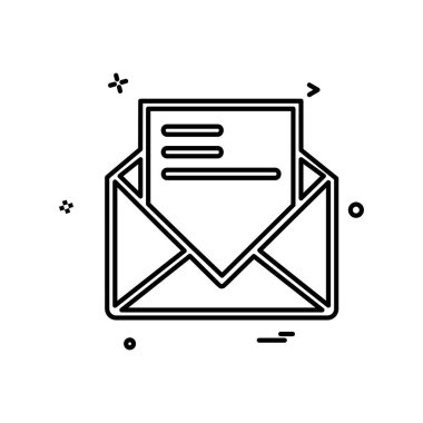 E-posta simgesi tasarım, renkli vektör çizim