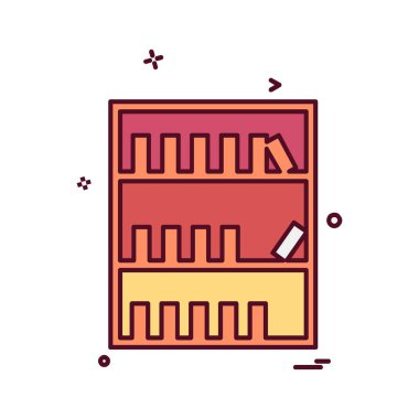 Kütüphane simgesi tasarım vektörü