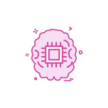 Yapay zeka robot simge vektör tasarımı