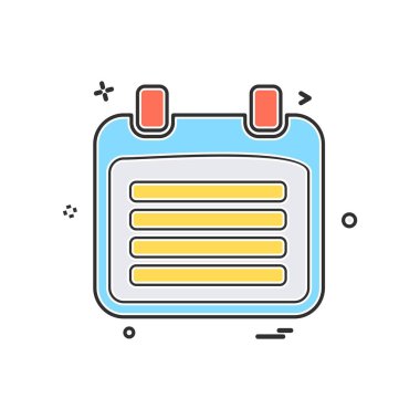 Takvim simgesi tasarım vektörü