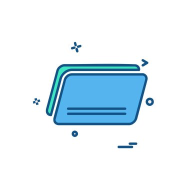 Klasör simge tasarlamak vektör 