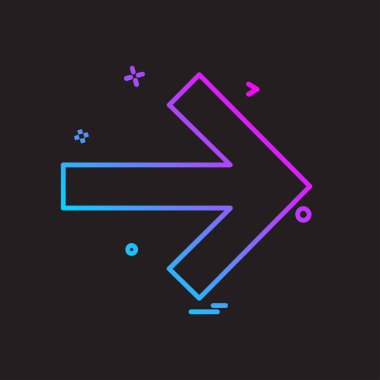 Sağ ok simge tasarlamak vektör