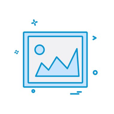 Görüntü simgesi tasarım, renkli vektör çizim