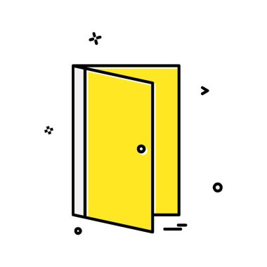 Kapı simge tasarlamak vektör 