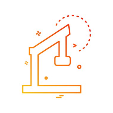 Çalışma araçlar simgesi tasarım, renkli vektör çizim 