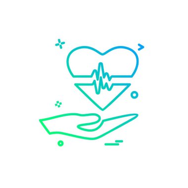 Tıbbi simge tasarım, renkli vektör çizim