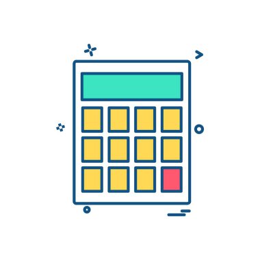 Hesap makinesi simgesi tasarım vektörü