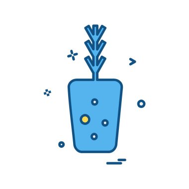 Bitki simgesi tasarım vektörü