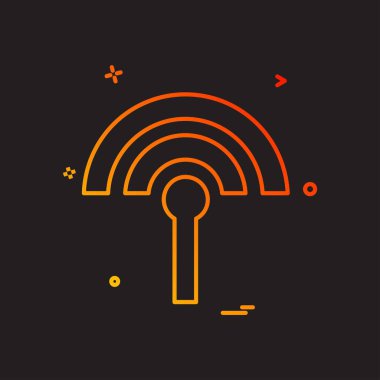 Wifi simge tasarım vektörü