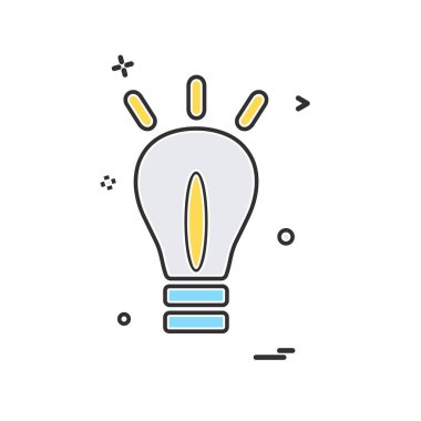 ampul simgesi tasarım vektörü