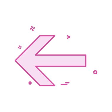 Sol ok simgesi tasarım vektörü