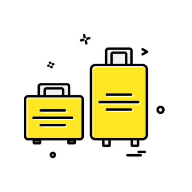 Seyahat çanta simge tasarlamak vektör