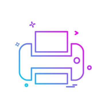 Yazıcı simgesi tasarım, vektör çizim