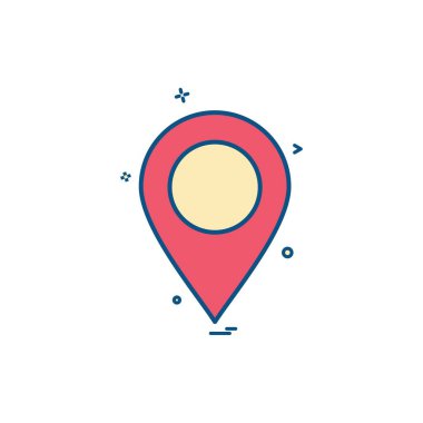 GPS simge vektör tasarımı izleme merkezinin haritası