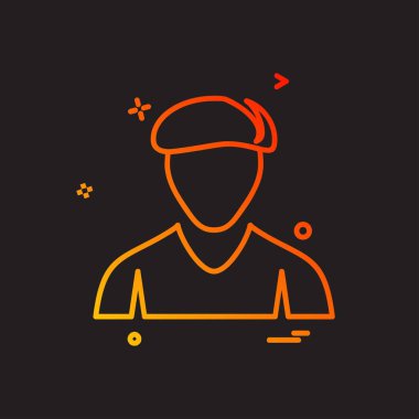 Avatar simge tasarım vektörü