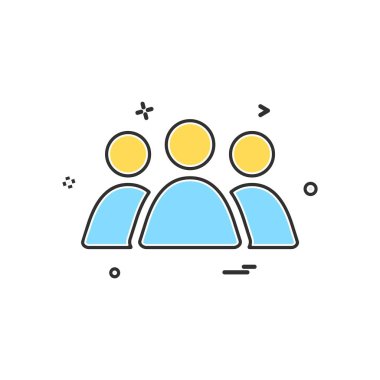 Grup avatar simge tasarlamak vektör