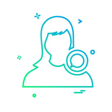 Kadın simge tasarlamak vektör