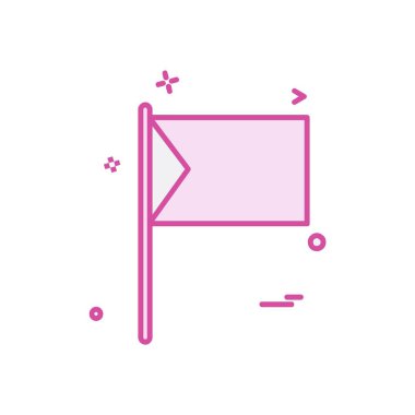 Bayrak simgesi tasarım vektörü