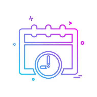 Takvim simgesi tasarım vektörü