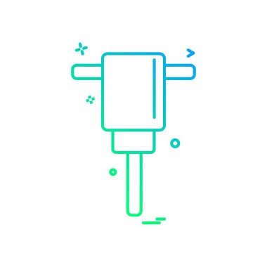 Hava çekiç simge vektör tasarımı 