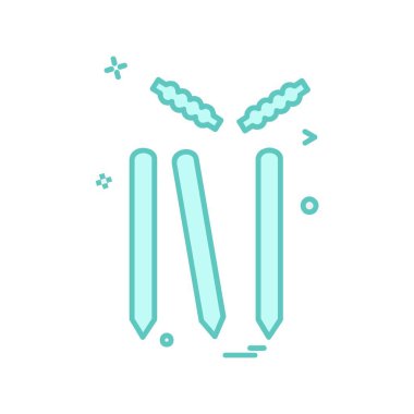 Kriket simge tasarlamak vektör 