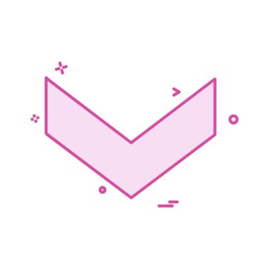 Aşağı ok simgesi tasarım vektörü