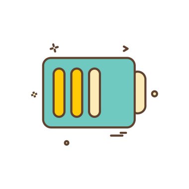 Batarya simgesi tasarım vektörü