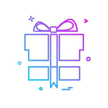 Giftbox simge tasarlamak vektör