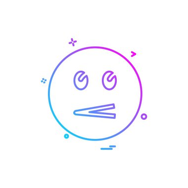 Emoji simgesi tasarım, vektör çizim