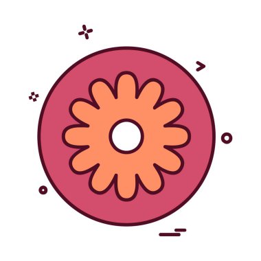 Beyaz arka plan üzerinde simge vektör çiçek