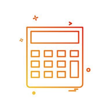 Hesap makinesi simgesi tasarım vektörü