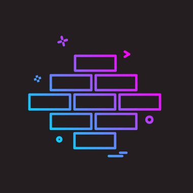 Duvar simge tasarlamak vektör