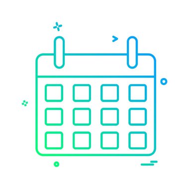 Takvim simgesi tasarım vektörü