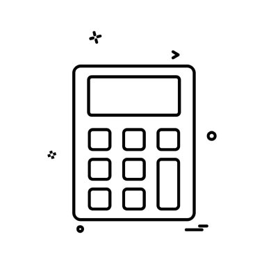 Hesap makinesi simgesi tasarım vektörü