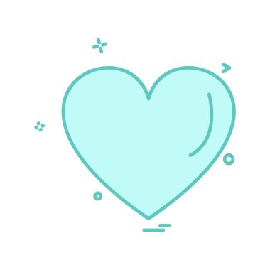 Sevgililer günü simgesi tasarım, renkli vektör çizim