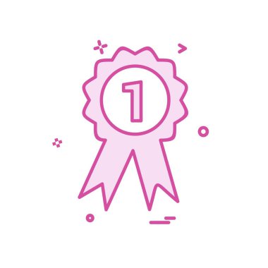 Rozet simgesi tasarım vektörü